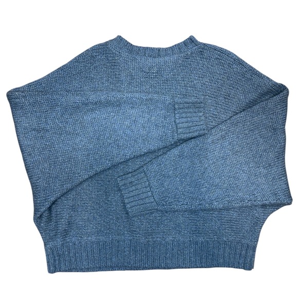 Aritzia Babaton 100% Alpaca Knit Sweater Women Size Large Blue Dolman Pullover - Picture 2 of 7
